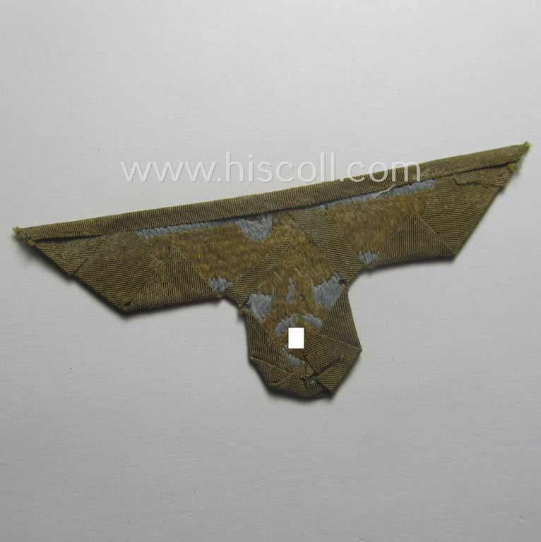 Neatly pre-confectioned, WH (Heeres) 'tropical-issue' (ie. DAK or: 'Deutsches Afrika Korps'-related-) side-cap-eagle that comes in a still 'virtually mint'-, condition