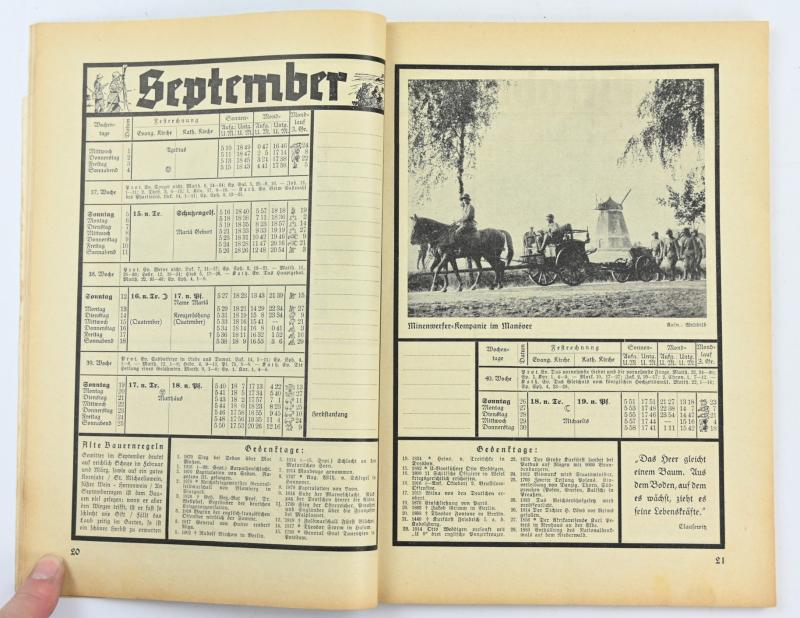 German Kyffhauserbund Kalender 1937