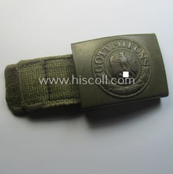 WH (Heeres) 'tropical-issued' belt-buckle being a non-maker-marked, field-grey-coloured...
