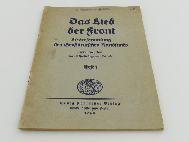 Book: Das Lied der Front ( song book ) 1940
