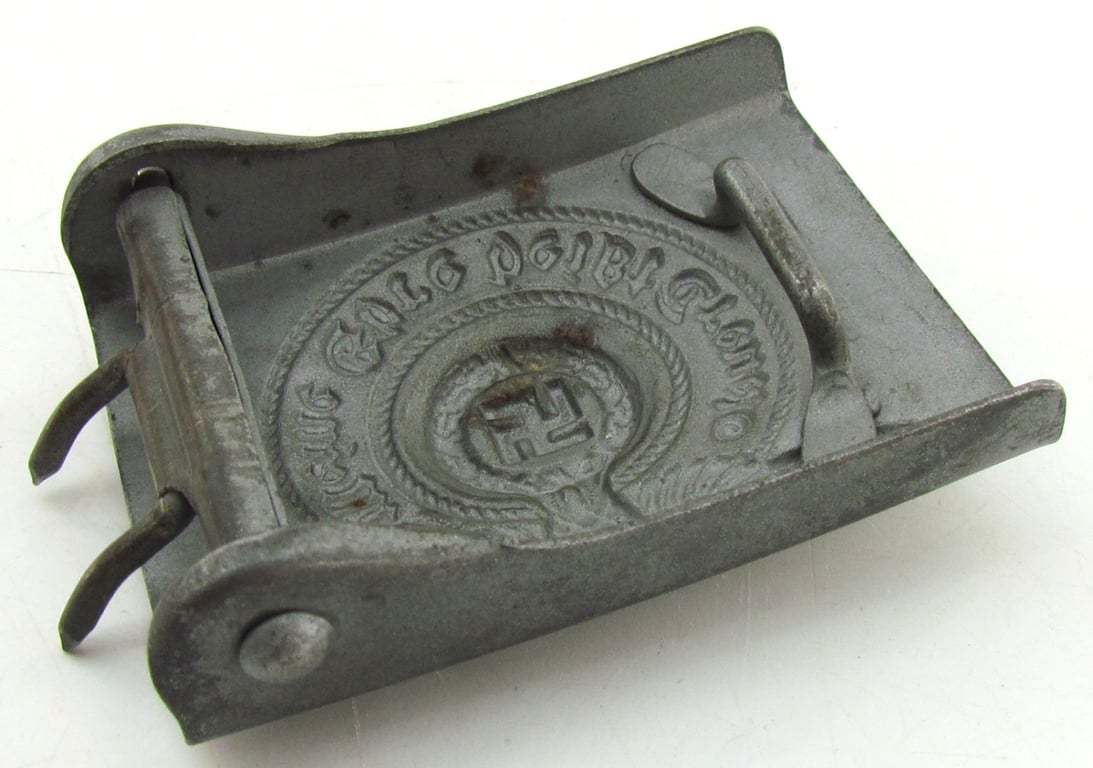 Waffen-SS Steel Belt Buckle – RZM 155/43 SS