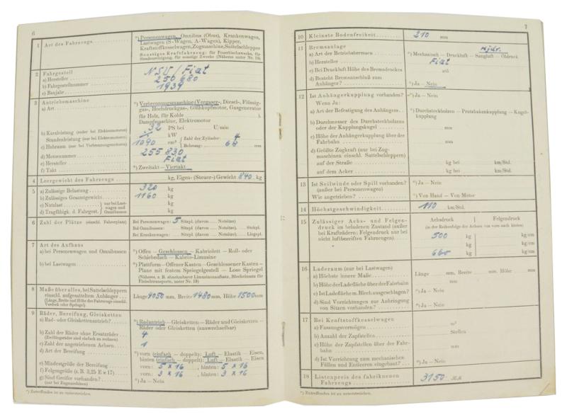 German Vehicle Registration Form