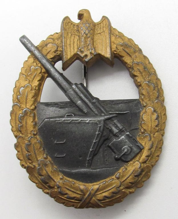 Kriegsmarine coastal artillery badge (FLL43)