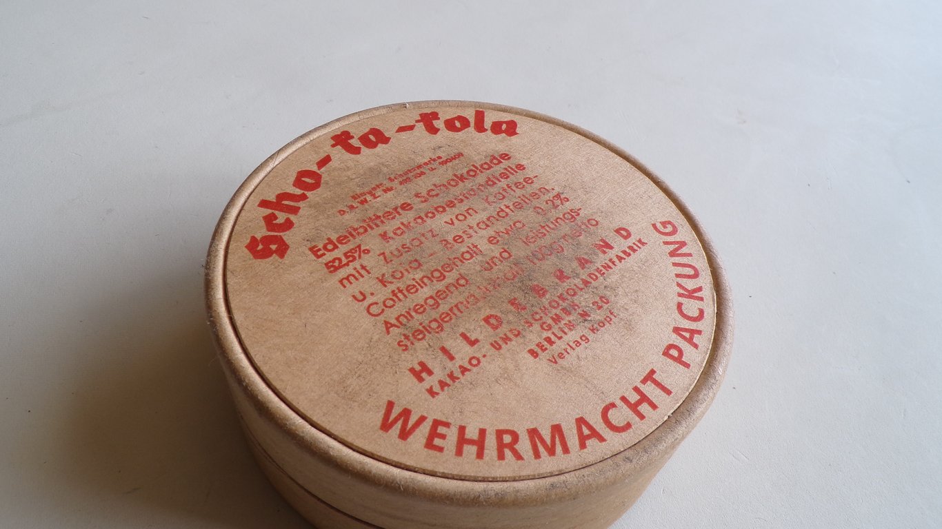 Rare 1940 Wehrmacht Cardboard Scho-Ka-Kola Container