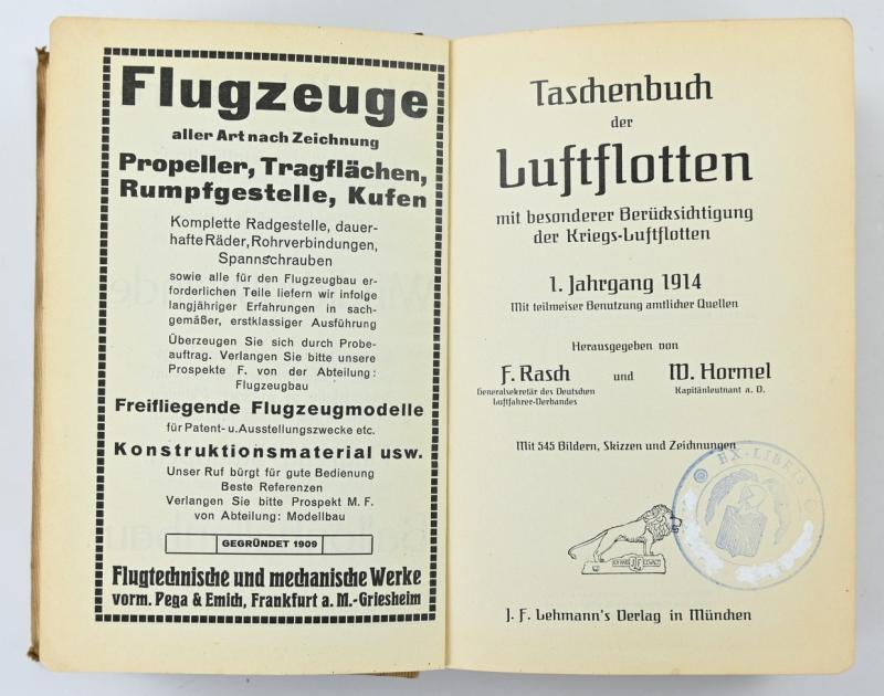 German WW1 Pocketbook 'Airplane Identification' 1914