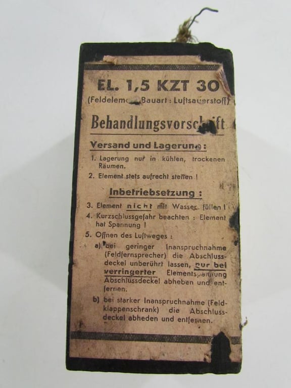 German FF33 field phone battery