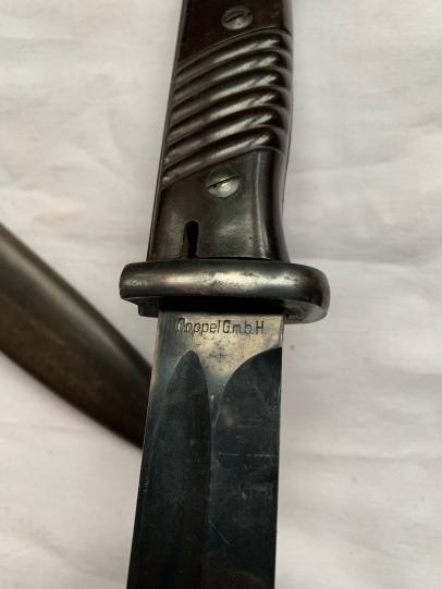 K98 Combat Bayonet with Leather Frog