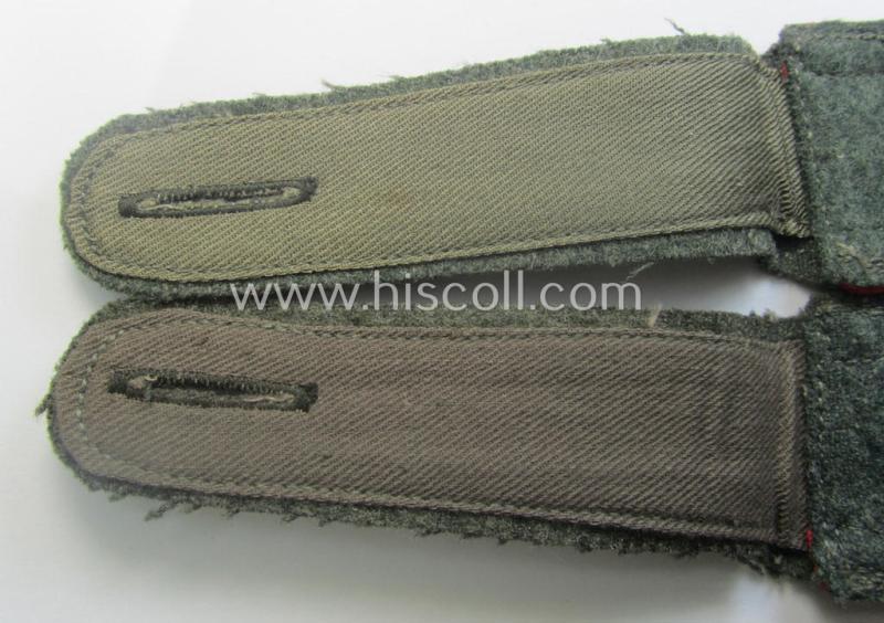 Pair of WH (Heeres) early- (ie. mid-) war-period (ie. 'M41- o. M43'-pattern) NCO-type shoulderstraps: 'Uffz. der Veterinär-Trpn. o. Generalsstabes'