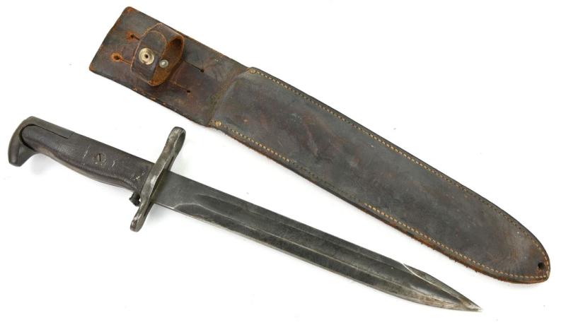 US WW2 M1 Garand Bayonet with Leather Scabbard