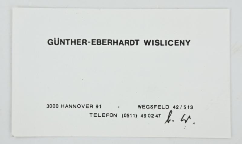Signature of Waffen-SS KC-OLC Recipient 'Günther-Eberhardt Wisliceny'