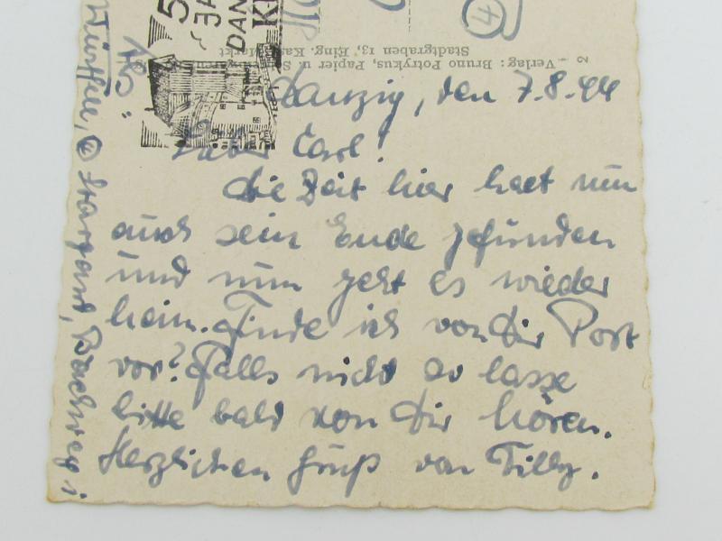Third Reich era 'Danzig' Postcard