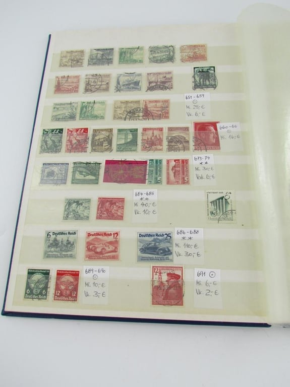 Three Stamp Albums With Content