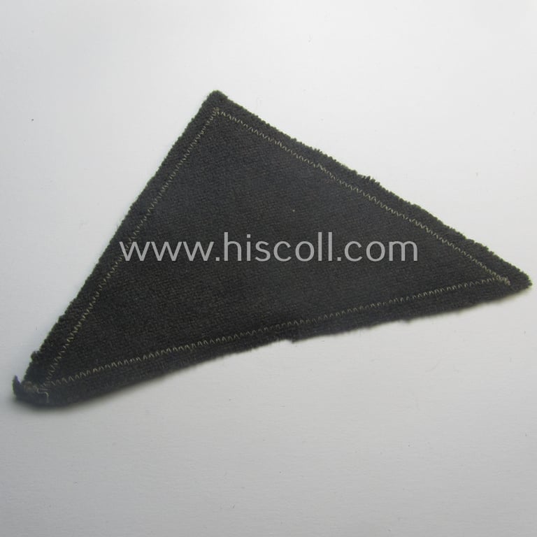 German Red Cross (ie. 'Deutsches Rotes Kreuz' or 'DRK') related, EM- (ie. NCO-) type, greyish-coloured- and/or (typically) triangular-shaped arm-eagle as executed in the neat 'BeVo'-weave pattern entitled: 'Saarbrücken-Land 8'