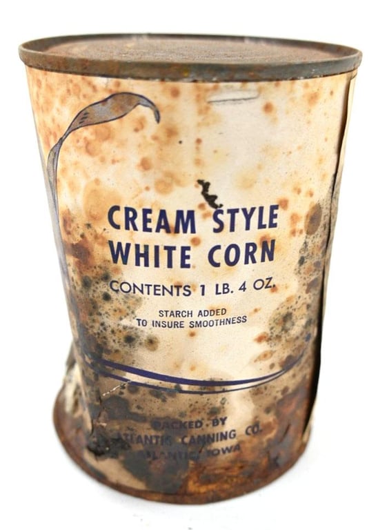 US WW2 Tin Can of White Corn