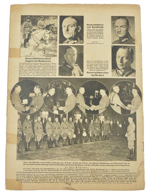 German 'Die Wehrmacht' Magazine 11 October 1939