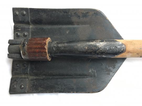 German Folding Shovel with Carrying Case, 2nd Model