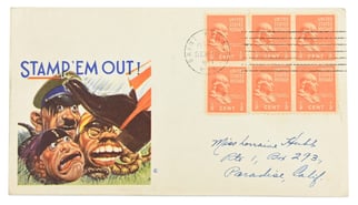 US WW2 Envelop 'Stamp 'em Out!'