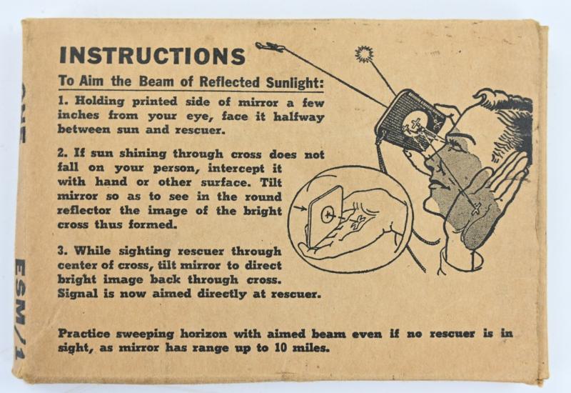 USAAF WW2 Emergency Signaling Mirror in Package