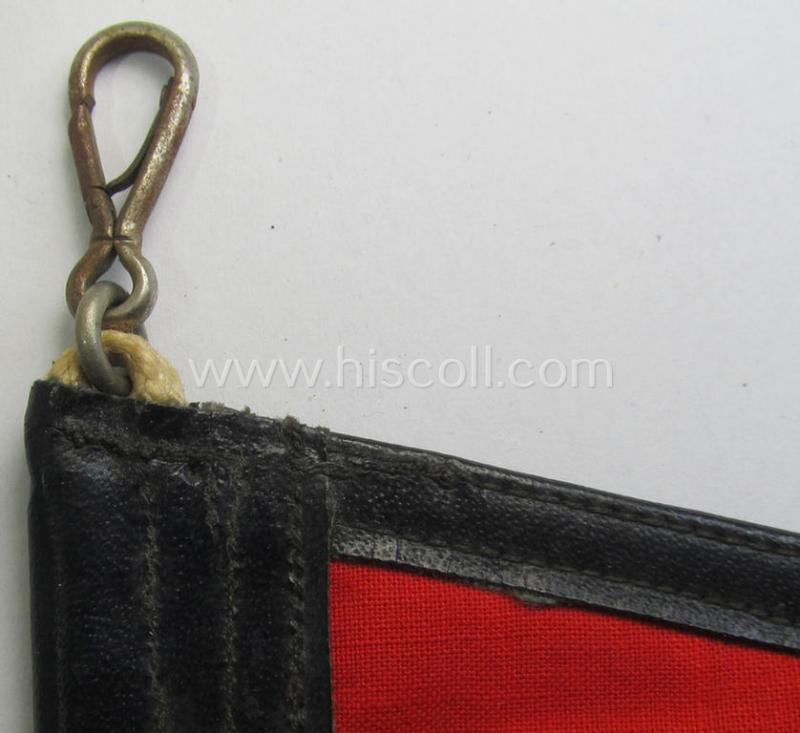 Attractive, N.S.K.K.-related car- ie. bicycle-flag (ie. 'Krad- oder Fahrrad-Fahne') being a nicely preserved example that is (partly) executed in the neat 'BeVo'-weave pattern