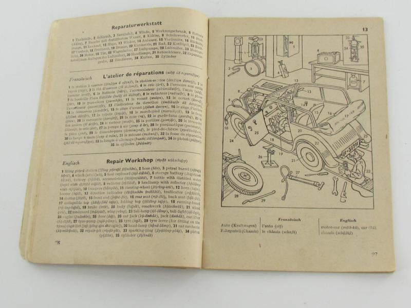 Wehrmacht translation booklet German-French-English
