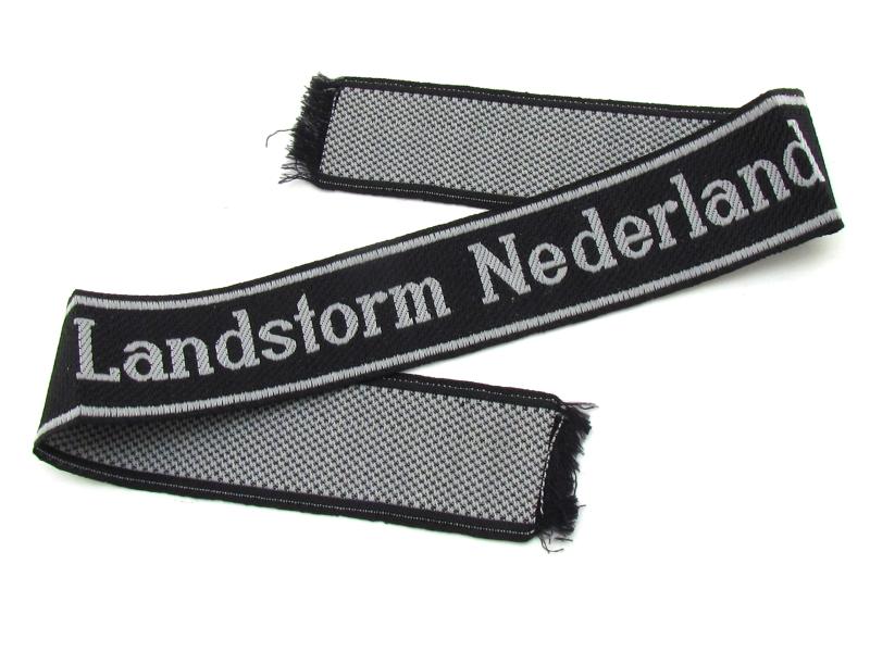 Waffen SS "Landstorm Nederland" BeVo Cufftitle