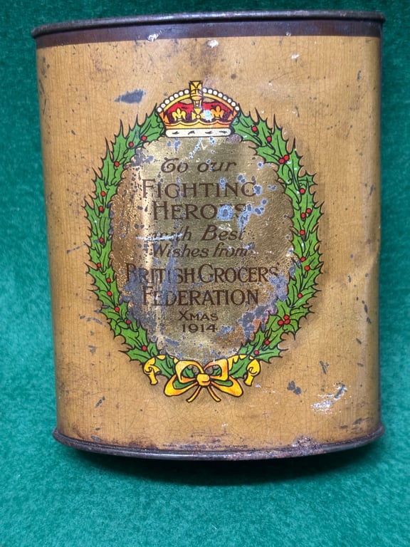 1914 British Grocers Federation Christmas Tin
