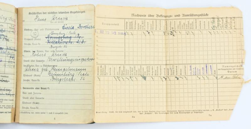 German LW Soldbuch K.G. General Wever/ Field Division and Normandy