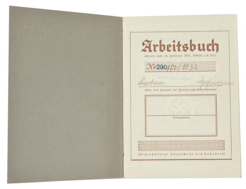 German Third Reich Workers Pass