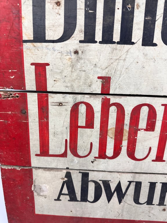 Orginal German WH Warning Sign 'Blindgänger'