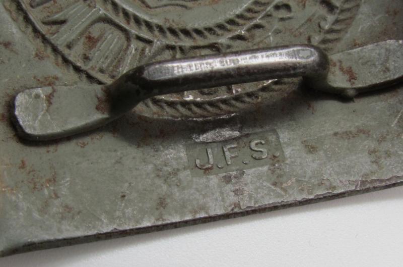 Wehrmacht (Heer) steel buckle by JFS 1942