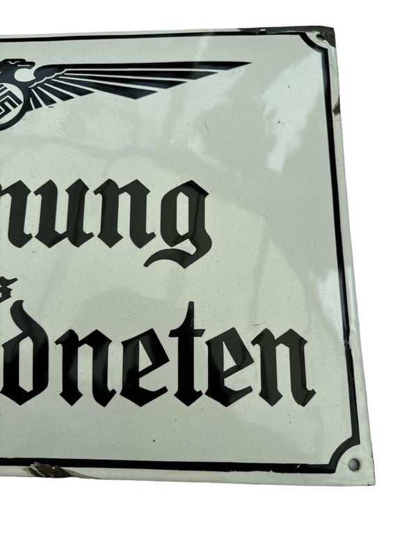 Wohnung des Beigeordneten' Enamel Sign...Rare!