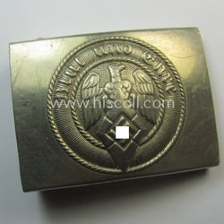 HJ (ie. 'Hitlerjugend') nickle-chrome-based belt-buckle being a neatly...