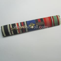 7-pieced, WWI- (ie. WWII-) period (ie. 'Polizei'-related) ribbon-bar...