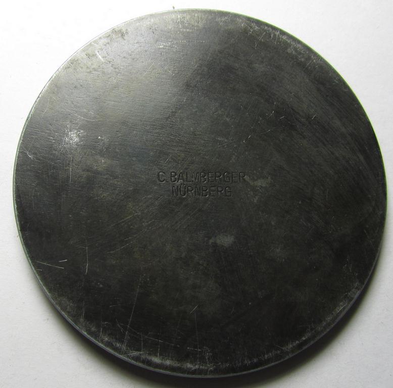 Superb, commemorative N.S.K.K.-related plaque (ie. 'Erinnerungs- o. nichttragbare Auszeichnungsplakette') showing two N.S.K.K.-vehicles and text: '1. Orientierungsfahrt der Motor-Standarte 78 - 1937'