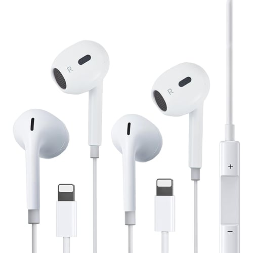 2-Pack Wired Lightning Earbuds for iPhone