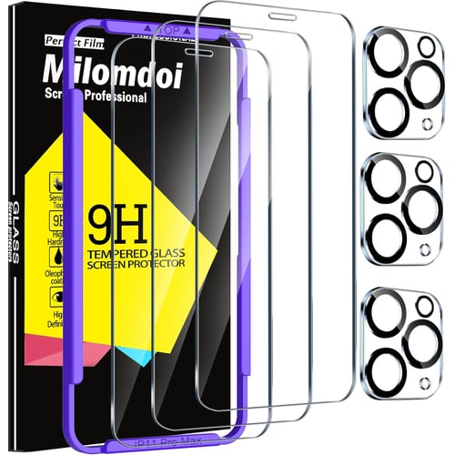 Milomdoi iPhone 11 Pro Max screen protector bundle packaging