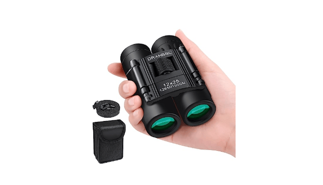 DRANBOL 12X25 Mini Pocket Binoculars for Adults Kids, Small Compact Binoculars for Bird Watching, Opera Concert - product photo 2 of 5