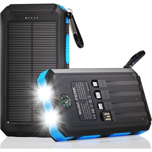Durecopow 20000mAh Solar Power Bank front view