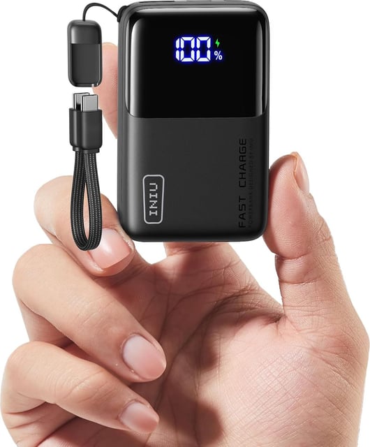 INIU 20000mAh Portable Charger, Small Power Bank, 45W PD Fast Charging Battery Pack, Fast Charging USB C in&Out Battery Pack, Travel Phone Charger for iPhone 17 16 15 Air Samsung S25 S24 Google, Beige - product photo 5 of 5