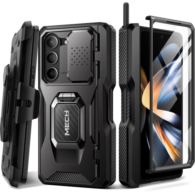 TONGATE for Samsung Galaxy S26 Ultra Case with Magnetic Stand, Compatible with MagSafe [Built-in Camera Cover & Ring Holder][Military-Grade Protection] Anti-Slip Rugged Phone Case for S26 Ultra, Black - product photo 4 of 5
