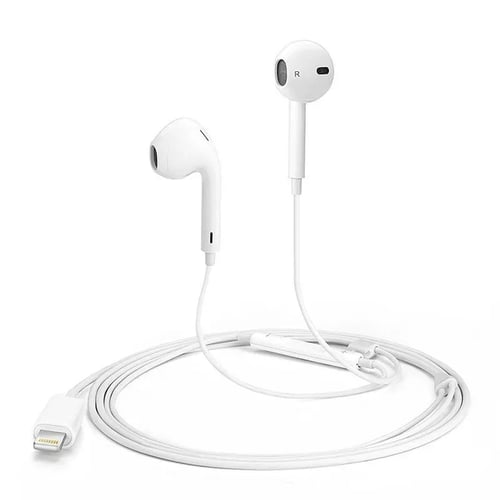 Lightning earbud inline remote and microphone detail