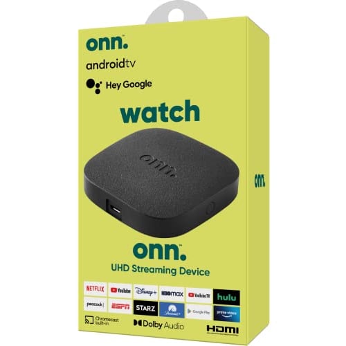 ONN streaming device remote control with Google Assistant button