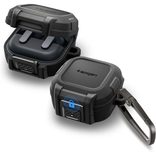 Spigen Rugged Armor case for Samsung Galaxy Buds 4 Pro in Matte Black