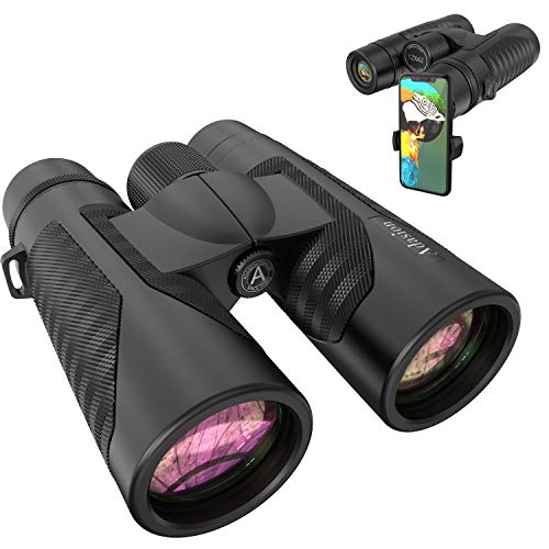 12x42 HD Binoculars for Adults High Powered with Phone Adapter and Tripod, Super Bright BAK4 Prism Waterproof Binoculars for Bird Watching Hunting Hiking Safari Travel Sports - product photo 5 of 5