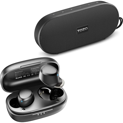 TOZO A1 earbuds close-up detail