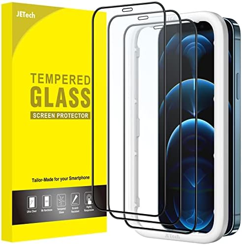 JETech Screen Protector for iPhone 15 6.1-Inch, Tempered Glass Film with Easy Installation Tool, Case-Friendly, HD Clear, 3-Pack - product photo 3 of 5