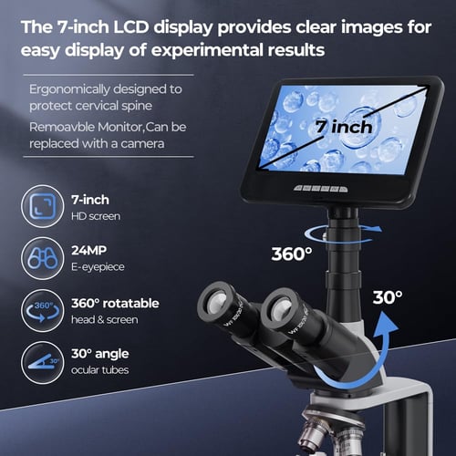 Vabiooth microscope eyepiece and trinocular head close-up