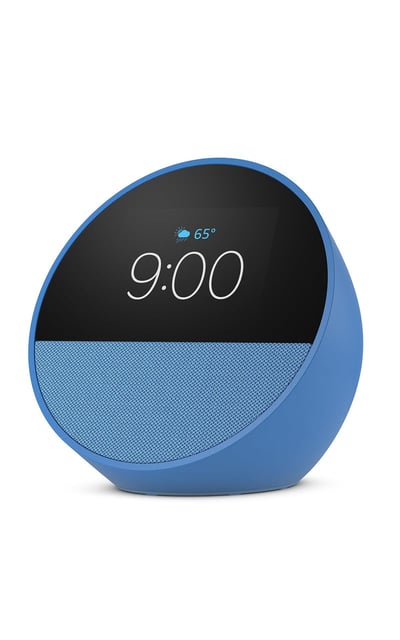 Amazon Echo Spot (newest model), Great for nightstands, offices and kitchens, Smart alarm clock, Designed for Alexa+, Black - product photo 2 of 5