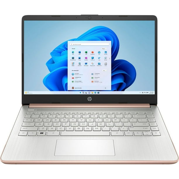 HP 14″Rose Gold Lightweight Laptop, with Office 365 & Copilot AI, Intel Processor, 4GB RAM Memory, 64GB SSD + 1TB Cloud Storage - product photo 3 of 5