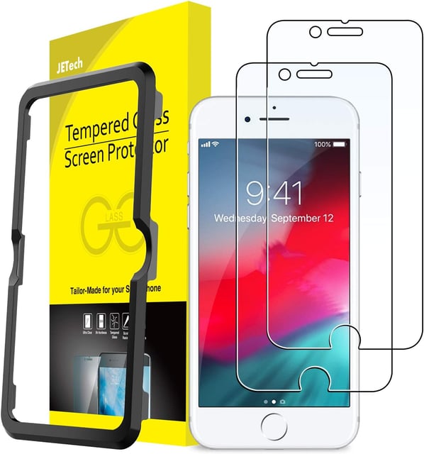 JETech Screen Protector for iPhone 15 6.1-Inch, Tempered Glass Film with Easy Installation Tool, Case-Friendly, HD Clear, 3-Pack - product photo 4 of 5